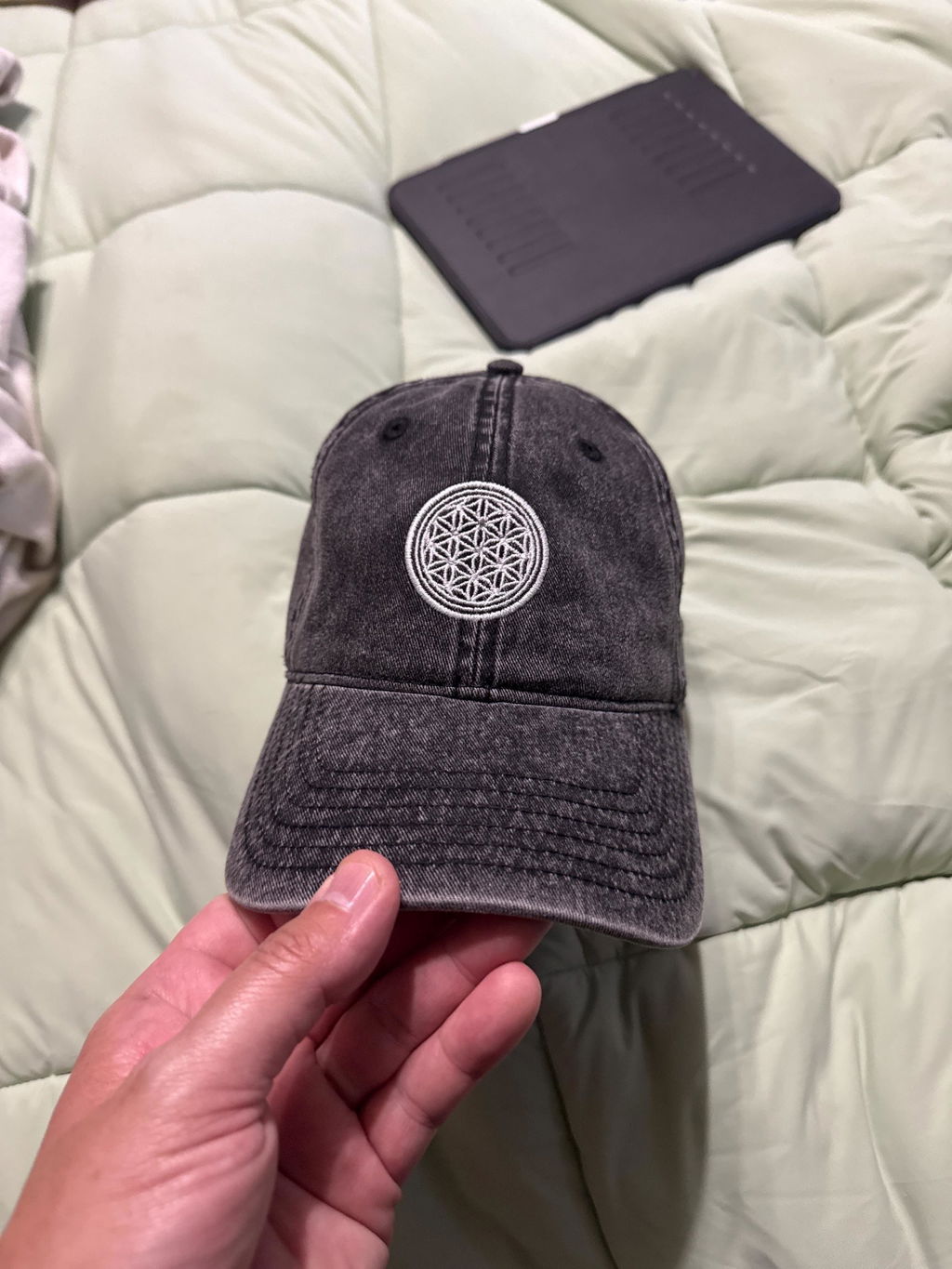 Customer photo of Flower Of Life Embroidered Trucker Cap