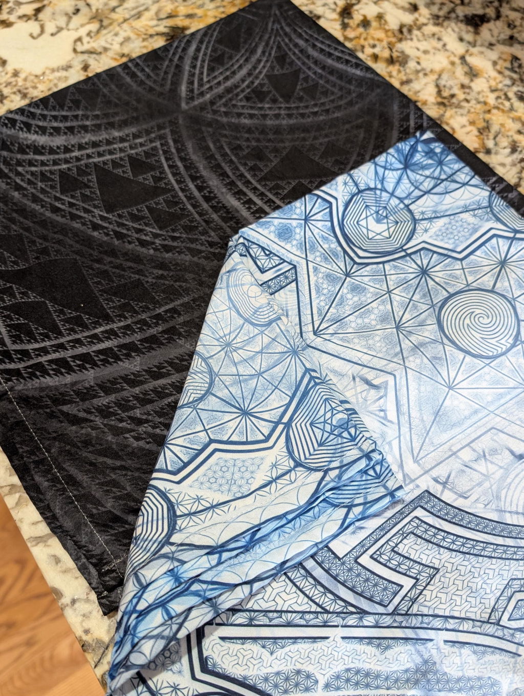 Customer photo of Sierpinski Fractal Seed Black bandana