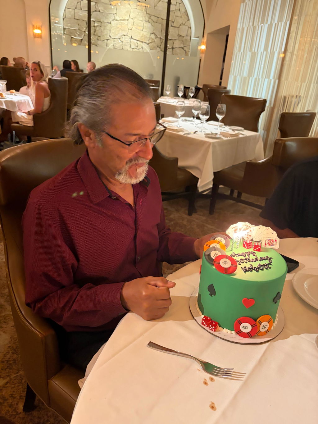 At the Table Vegas Birthday Cake