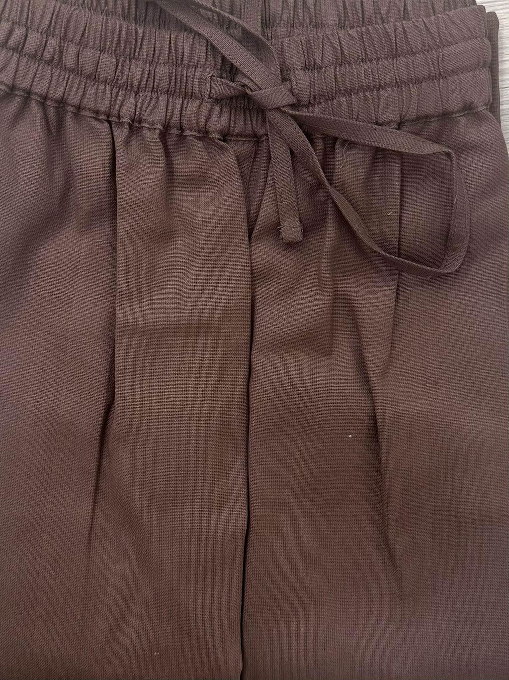 Mocha Brown Drawstring Trousers