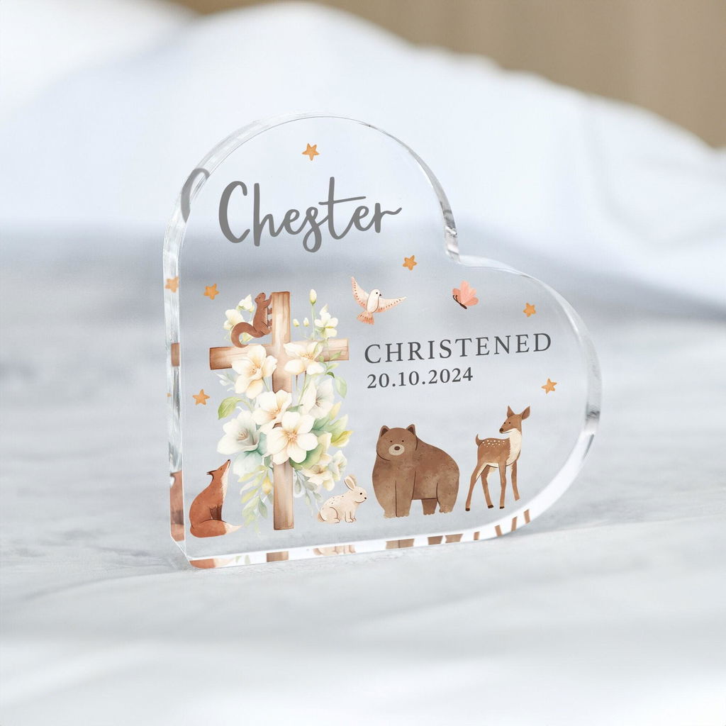 Personalised Woodland Animals Christening Gift