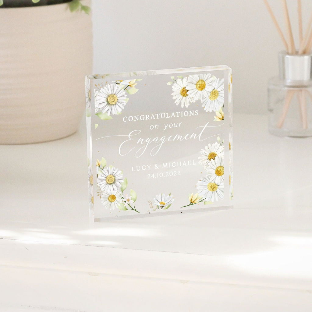 Personalised Engagement Gift Daisy Design