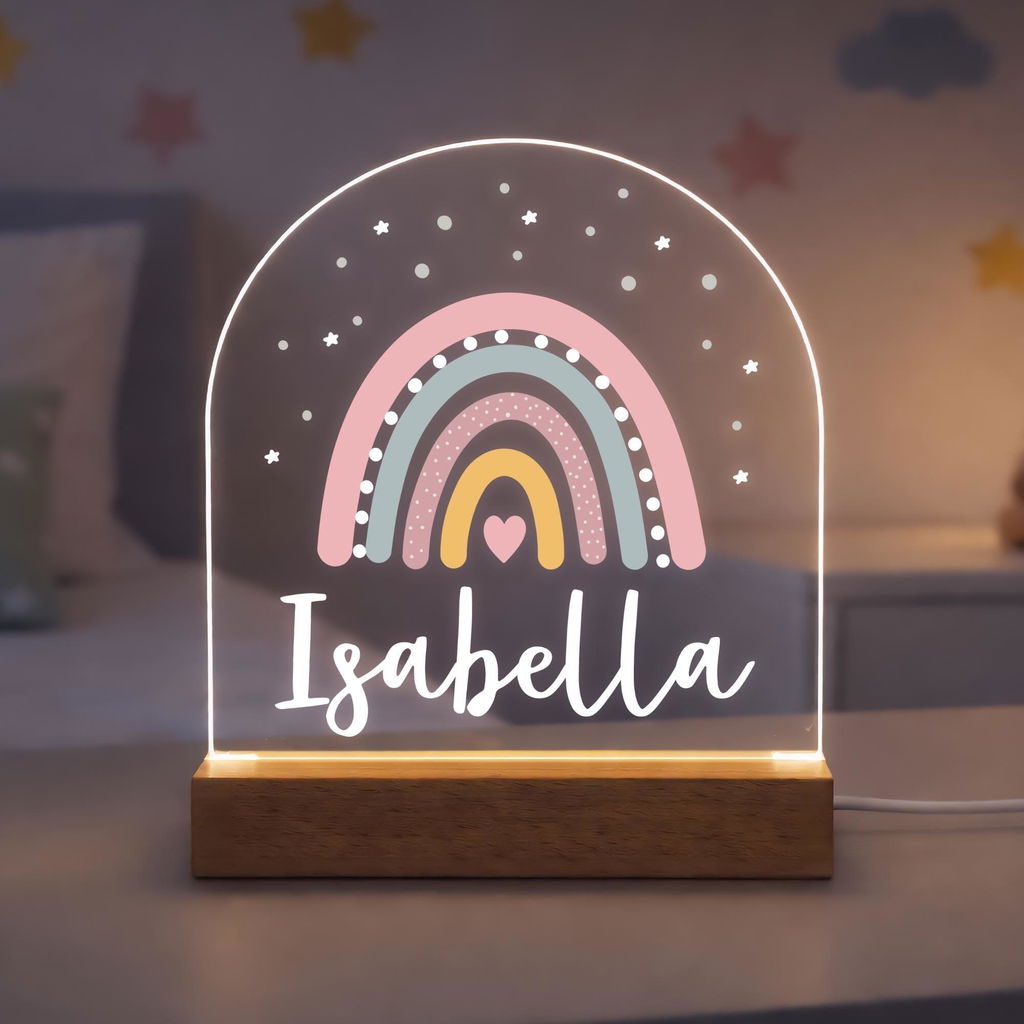 Personalised LED Rainbow Night Light
