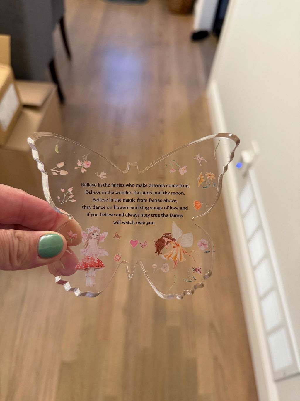 Personalised Fairy 1st Birthday Butterfly Gift Plaque