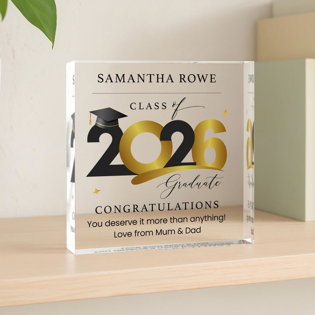 Personalised Class of 2026 Graduation Plaque Gift