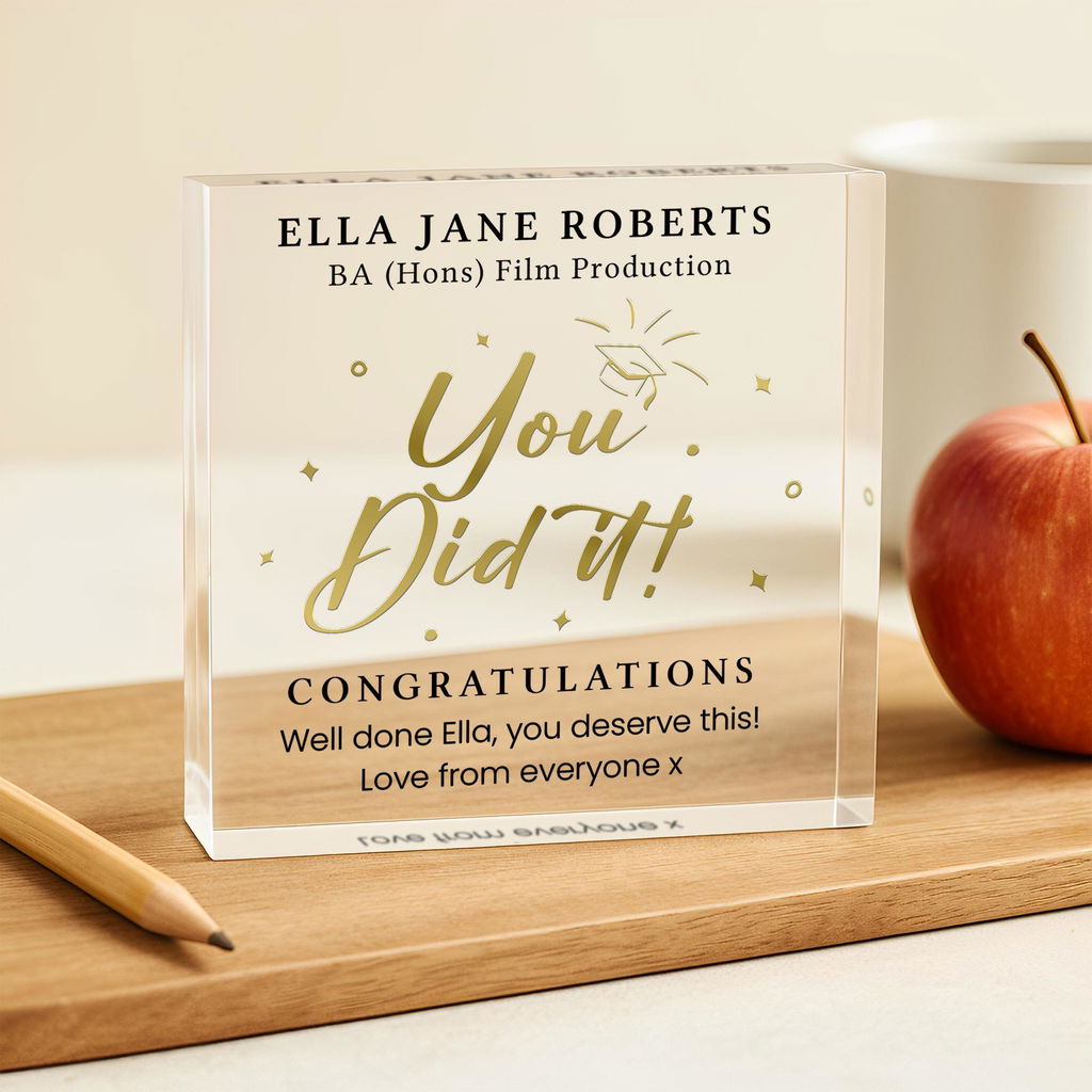 Personalised You Did It! Graduation Gift Plaque