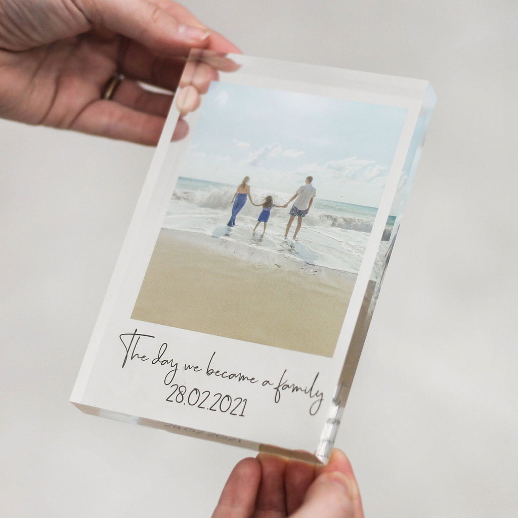 Personalised Freestanding Acrylic Photo Block