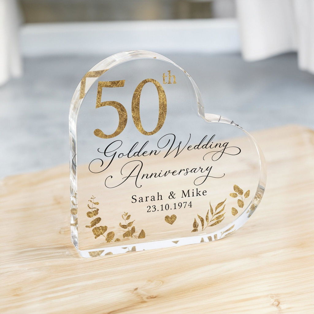 Personalised 50th Golden Anniversary Plaque