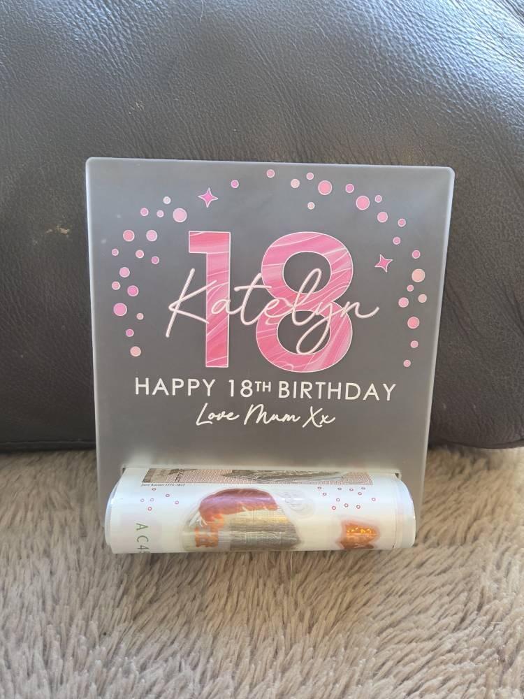 Personalised 18th Birthday Money Cash Holder Gift for Her Daughter Neice