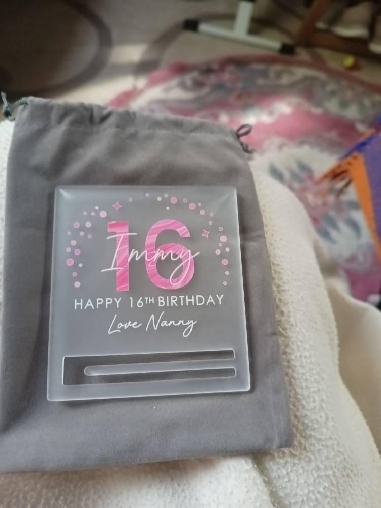 Personalised 16th Birthday Money Cash Holder Gift for Her Daughter Neice