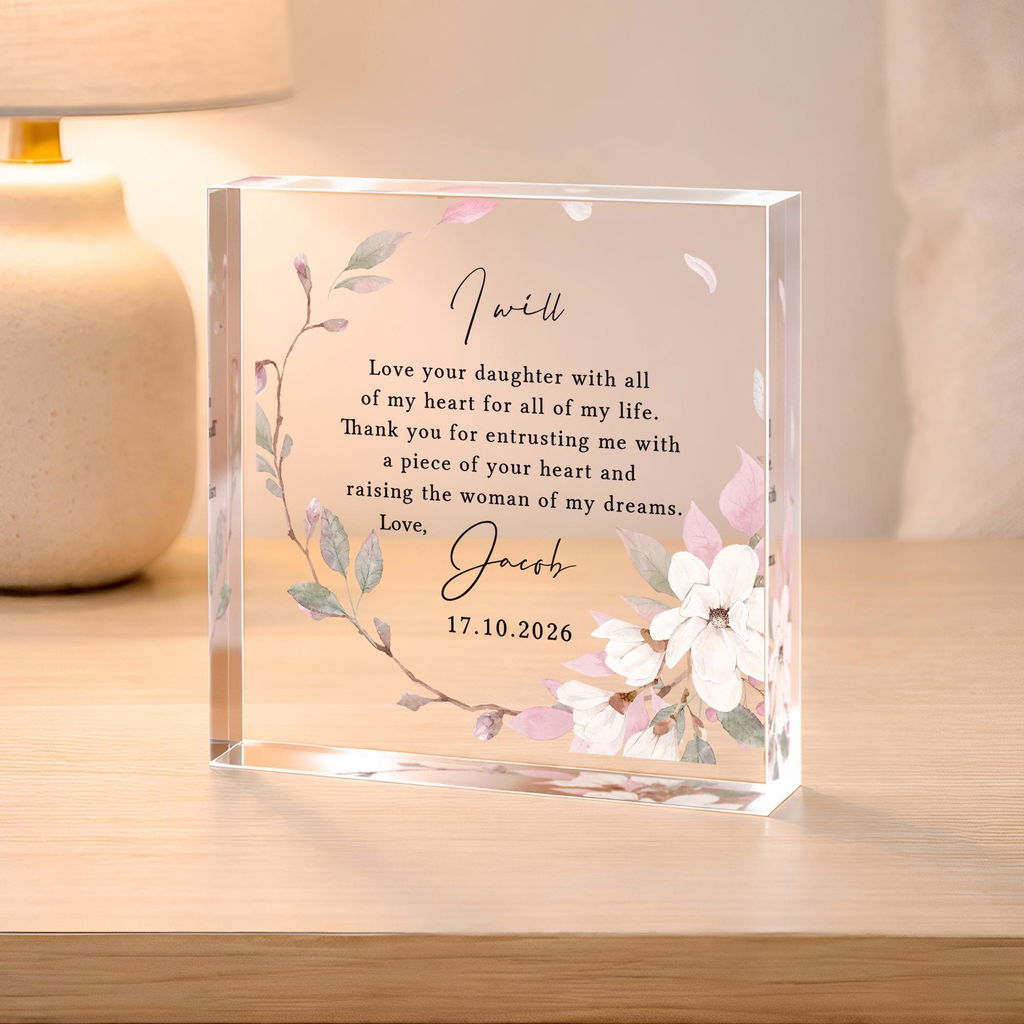 Personalised Mother of the Bride Quote Gift Plaque