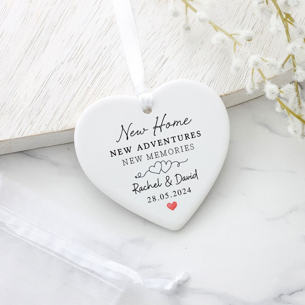 Personalised New First Home Heart Keepsake Ornament