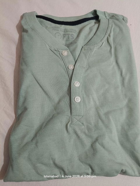 HENLEY T-Shirts | Lagoon Short Sleeves Henley Shirt