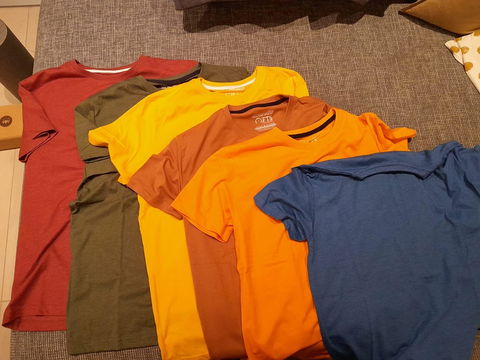 Orange T Shirt Short Sleeves|Plain Round Neck Shirt