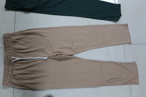 Mustard Trousers in Single Jersey Fabric | Full Time Sports Trouser Lite Weight Fabric