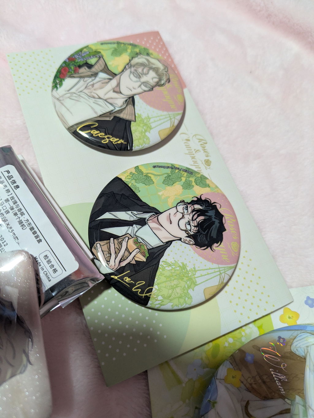 Roses And Champagne | Shikishi Board & Badge & Acrylic Stand Figure & Fridge Magnet