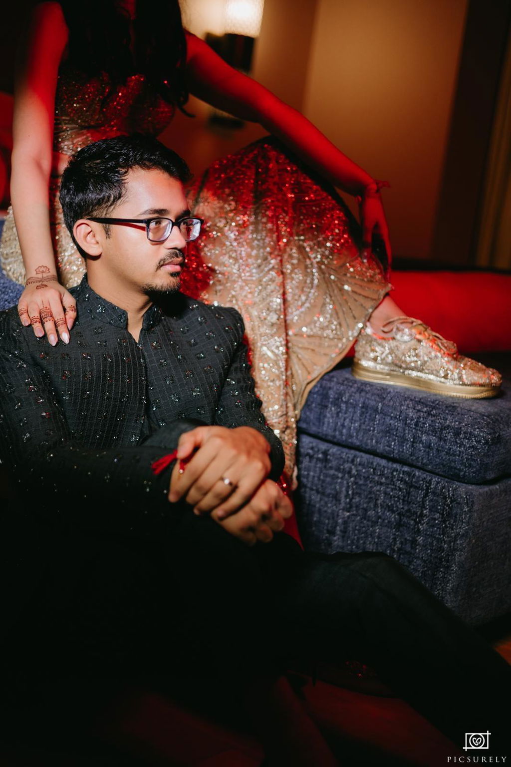 Funky N Trendy Handcrafted Golden Bridal Sneakers – Custom cutdana Embroidery for Brides & Bridesmaids