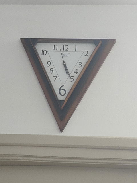 FunkyDecors Decorative Retro Triangle Pendulum Wall Clock for Home Office Decor and Gifts