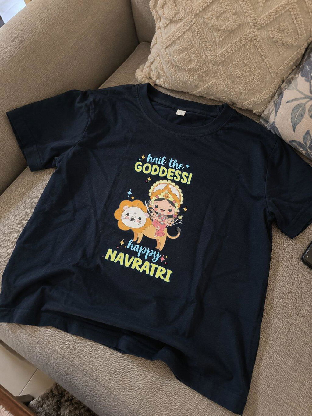 Happy Navratri Half Sleeves T-Shirt for Boy-FunkyTeesClub