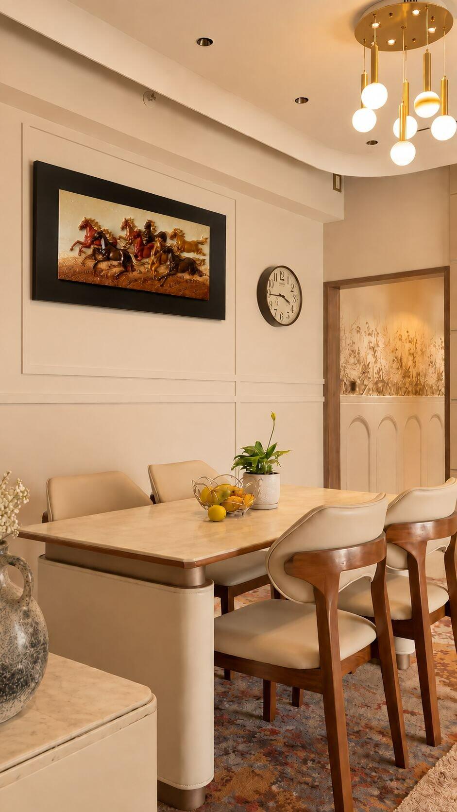 8 Horses Modern 3D Stone Carving Wall Art- FunkyDecors