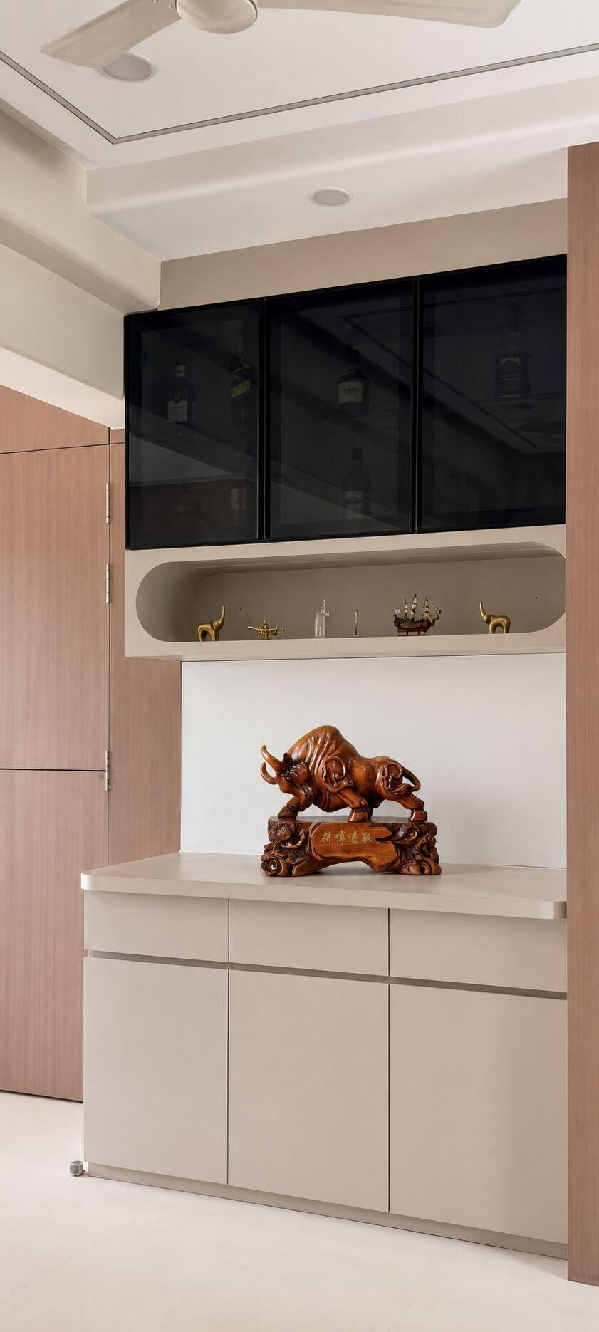 Lucky Feng Shui Bull Sculpture in Brown Decorative Showpiece Animal Figurine- FunkyTradition