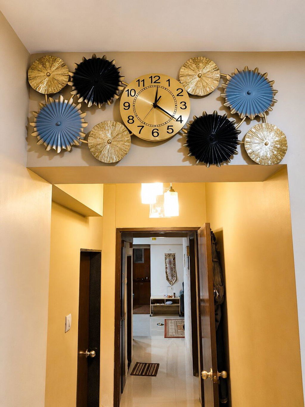 FunkyTradition Creative Luxury Decoration Multicolor Wall Clock , Wall Watch , Wall Decor for Home Office Decor and Gifts