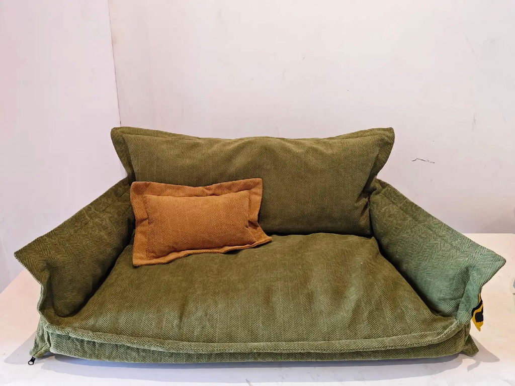 Panier orthopédique pour chien toutes saisons à double couche amovible – Rétro