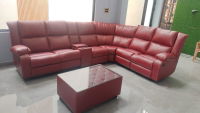Alexandria Modular Sectional Manual Recliners In Leatherette