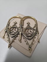 Golden Gothic Arch Ear Weights