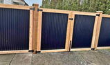Black on Black Corrugated Metal Fencing Panel (Metal Only)
