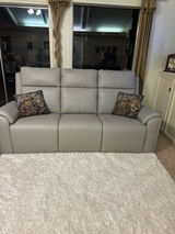Dove gray P5 power swivel recliner with Massage, heat, lumber, and pillow tilt review photo