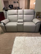 Dove gray P5 power swivel recliner with Massage, heat, lumber, and pillow tilt review photo