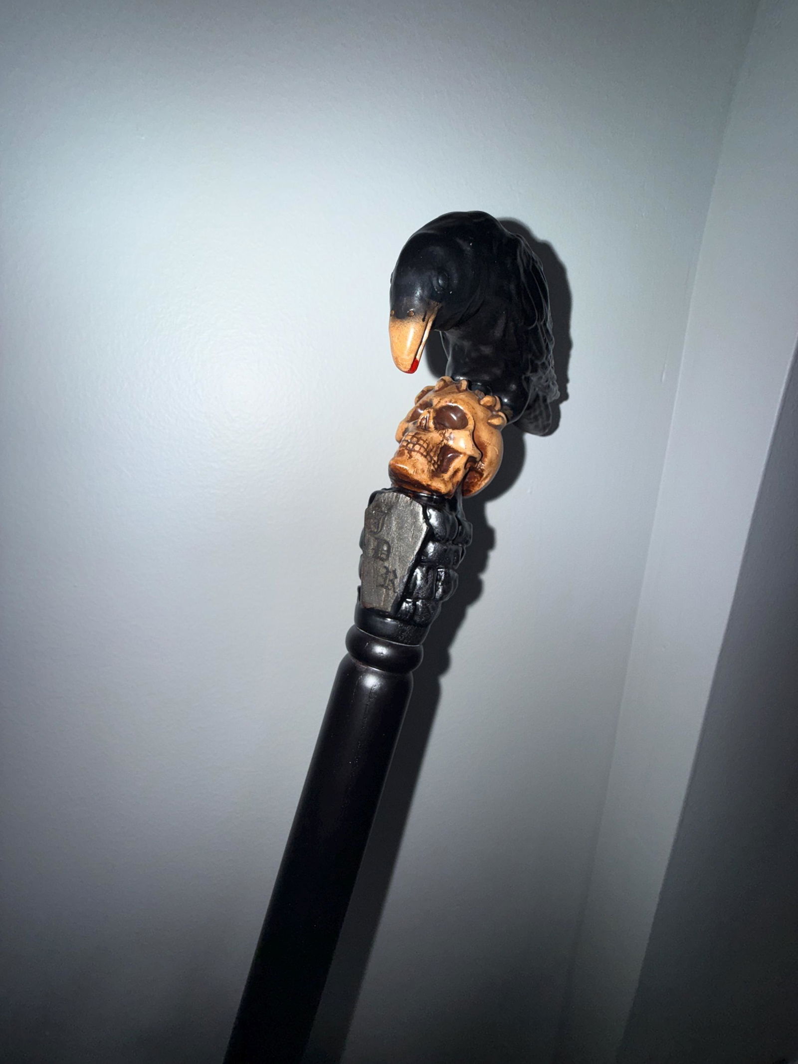 Crow & Skull Designer Wooden Walking Cane | GC-Artis – GC-Artis
