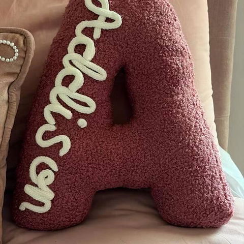 Personalized Letter Plush Pillow - Nursery Decor, Home Decor Gift, Housewarming Gift HO82 903848