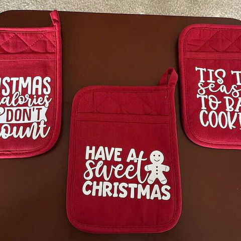 Personalized Sweet Christmas Wishes Cheer Potholder, Christmas Cookie Gift LM32 670539