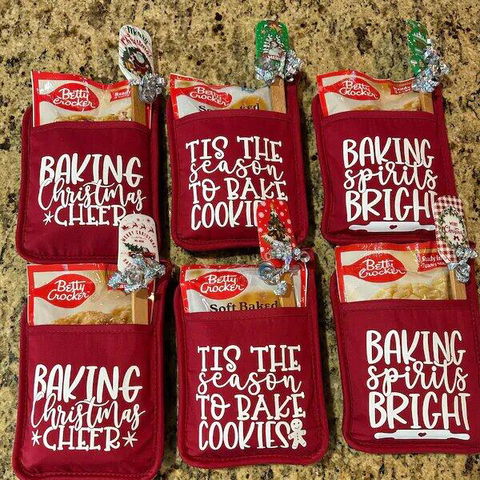 Personalized Sweet Christmas Wishes Cheer Potholder, Christmas Cookie Gift LM32 670539