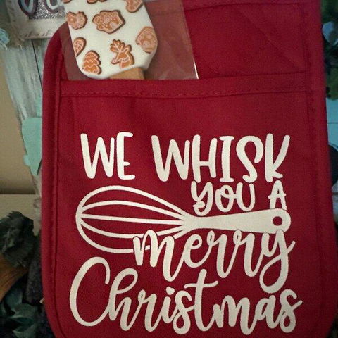 Personalized Sweet Christmas Wishes Cheer Potholder, Christmas Cookie Gift LM32 670539
