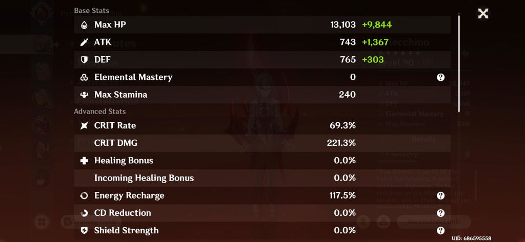 Arlecchino Genshin Impact Farmed Starter Account