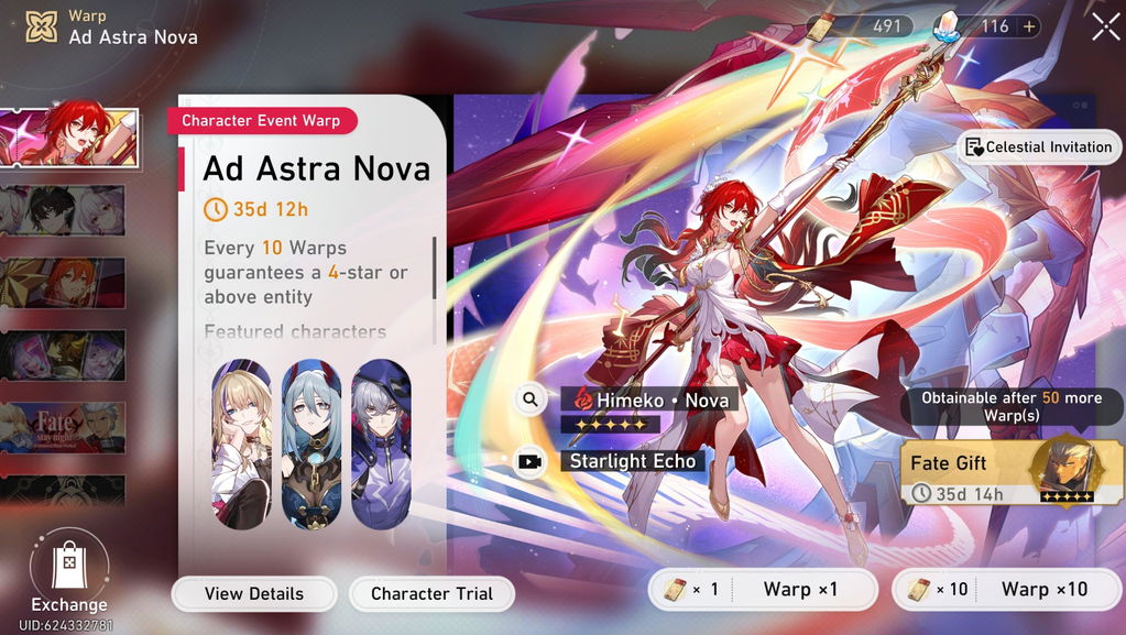 Honkai: Star Rail HSR Reroll Account