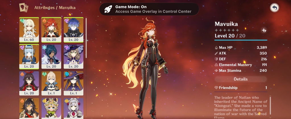 Mavuika Genshin Impact Farmed Starter Account