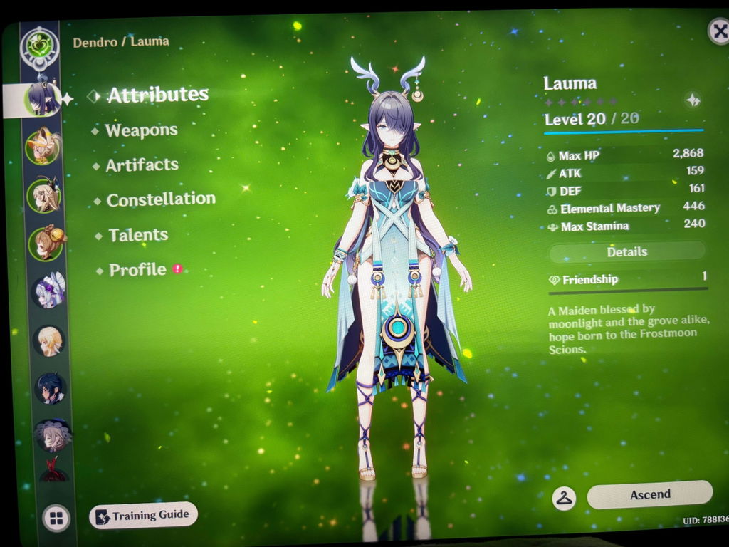 Lauma Genshin Impact Farmed Starter Account