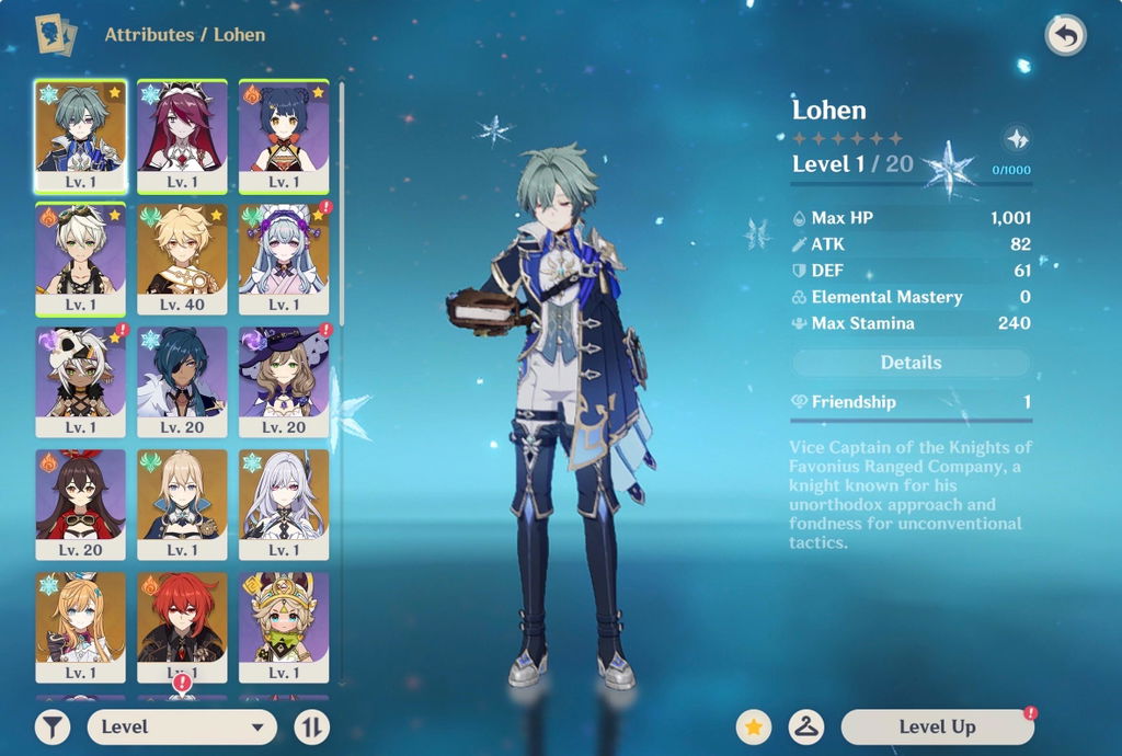Lohen Genshin Impact Farmed Account