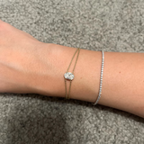 14K Gold Lab Grown Diamond Tennis Bracelet: Elegant Infinity Design
