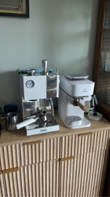 GEVI 20 Bar Semi Automatic Espresso Coffee Machine with OPV and Dual Display Touch Screen ECMN0