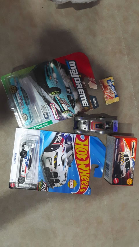 Hot Wheels BMW M4 GT3, Zamac Volkwagen Kafer Racer, Matchbox Mercedes Benz Sprinter Ambulance & Majorette Castheads Nissan Cefiro A31