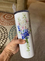 Custom Birth Flower Tumblers 20 Oz – Gifts For Women’s Birthday