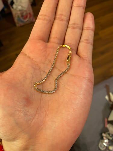 Foto de Fernando P. con Pulsera Tennis 2mm en 9 Colores - Baño Oro 18k amb