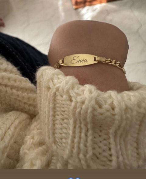 Bracciale targa per neonati 0-2 anni con incisione gratuita