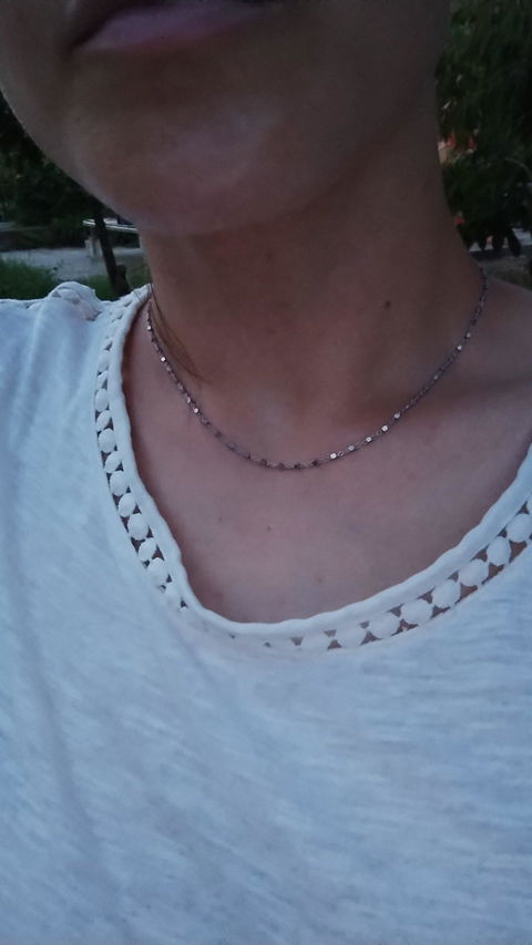 Collana oro semplice con dadini