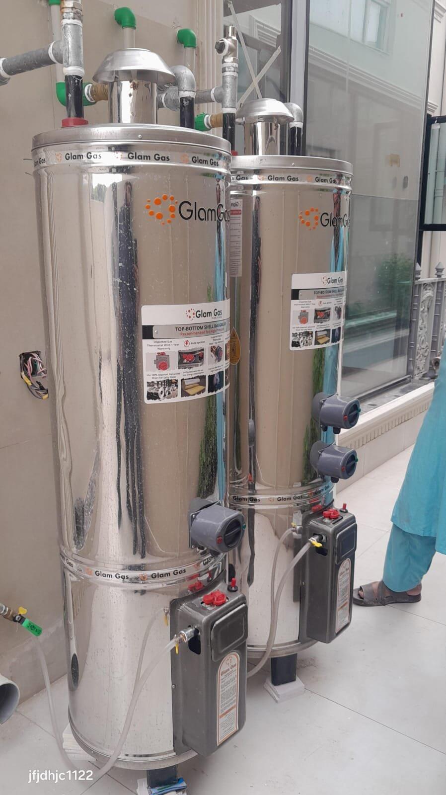 8×8 Gauge Hybrid Geyser (Gas + Electric) | High-Pressure Water Heater | 30 & 50 Gallon